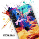 Liquid Abstract Paint V26  - Protective Skin Wrap & Decal – Compatible with iPhone SE to iPhone 17 Pro Max (All Models)