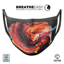 Liquid Abstract Paint V27 - Made in USA Mouth Cover Unisex Anti-Dust Cotton Blend Reusable & Washable Face Mask with Adjustable Sizing for Adult or Child