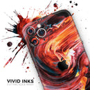 Liquid Abstract Paint V27  - Protective Skin Wrap & Decal – Compatible with iPhone SE to iPhone 17 Pro Max (All Models)