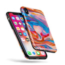 Liquid Abstract Paint V28 - iPhone X Swappable Hybrid Case