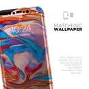 Liquid Abstract Paint V28  - Protective Skin Wrap & Decal – Compatible with iPhone SE to iPhone 17 Pro Max (All Models)