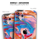 Liquid Abstract Paint V28  - Protective Skin Wrap & Decal – Compatible with iPhone SE to iPhone 17 Pro Max (All Models)