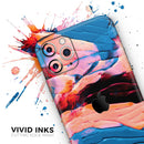 Liquid Abstract Paint V30  - Protective Skin Wrap & Decal – Compatible with iPhone SE to iPhone 17 Pro Max (All Models)