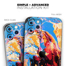Liquid Abstract Paint V31  - Protective Skin Wrap & Decal – Compatible with iPhone SE to iPhone 17 Pro Max (All Models)
