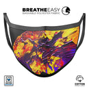 Liquid Abstract Paint V32 - Made in USA Mouth Cover Unisex Anti-Dust Cotton Blend Reusable & Washable Face Mask with Adjustable Sizing for Adult or Child