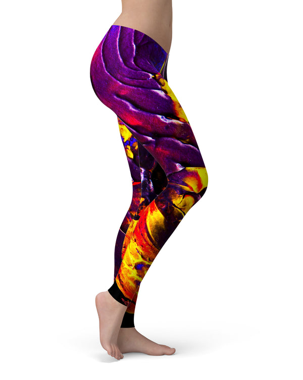 Liquid Abstract Paint V32 - All Over Print Womens Leggings / Yoga or Workout Pants