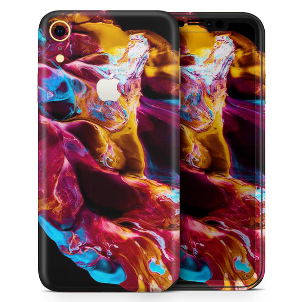Liquid Abstract Paint V33 - Skin-Kit for the Apple iPhone XR, XS MAX, XS/X, 8/8+, 7/7+, 5/5S/SE (All iPhones Available)
