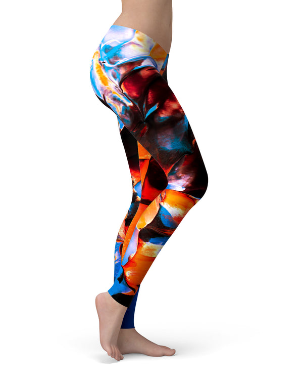 Liquid Abstract Paint V34 - All Over Print Womens Leggings / Yoga or Workout Pants