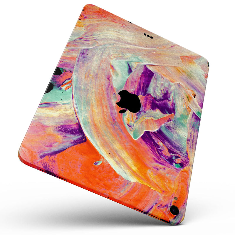 Liquid Abstract Paint V35 - Full Body Skin Decal for the Apple iPad Pro 12.9", 11", 10.5", 9.7", Air or Mini (All Models Available)
