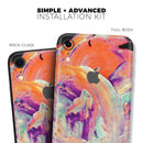Liquid Abstract Paint V35 - Skin-Kit for the Apple iPhone XR, XS MAX, XS/X, 8/8+, 7/7+, 5/5S/SE (All iPhones Available)