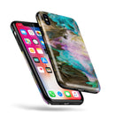 Liquid Abstract Paint V36 - iPhone X Swappable Hybrid Case