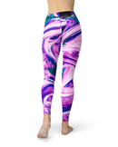 Liquid Abstract Paint V37 - All Over Print Womens Leggings / Yoga or Workout Pants