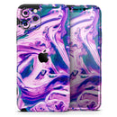 Liquid Abstract Paint V37 - Protective Skin Wrap & Decal – Compatible with iPhone SE to iPhone 17 Pro Max (All Models)