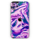 Liquid Abstract Paint V37 - Protective Skin Wrap & Decal – Compatible with iPhone SE to iPhone 17 Pro Max (All Models)