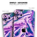Liquid Abstract Paint V37 - Protective Skin Wrap & Decal – Compatible with iPhone SE to iPhone 17 Pro Max (All Models)