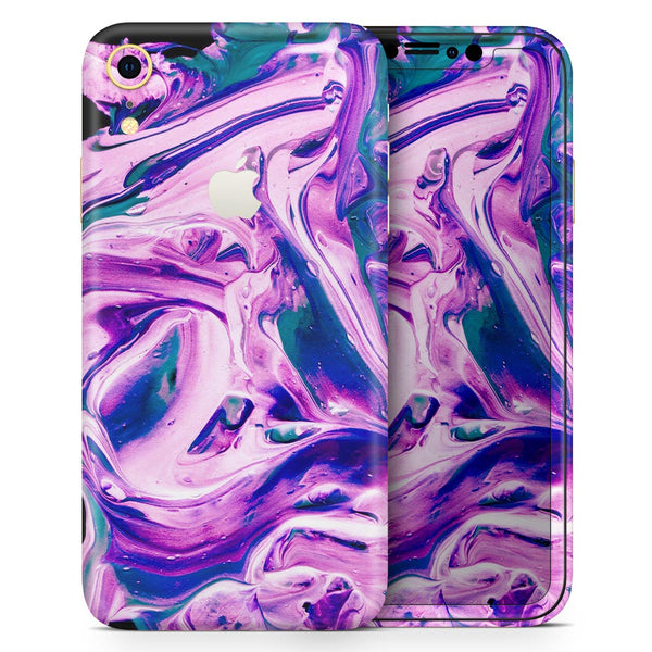 Liquid Abstract Paint V37 - Skin-Kit for the Apple iPhone XR, XS MAX, XS/X, 8/8+, 7/7+, 5/5S/SE (All iPhones Available)