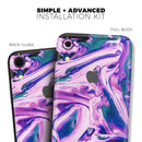 Liquid Abstract Paint V37 - Skin-Kit for the Apple iPhone XR, XS MAX, XS/X, 8/8+, 7/7+, 5/5S/SE (All iPhones Available)