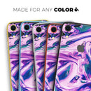 Liquid Abstract Paint V37 - Skin-Kit for the Apple iPhone XR, XS MAX, XS/X, 8/8+, 7/7+, 5/5S/SE (All iPhones Available)
