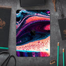 Liquid Abstract Paint V38 - Full Body Skin Decal for the Apple iPad Pro 12.9", 11", 10.5", 9.7", Air or Mini (All Models Available)