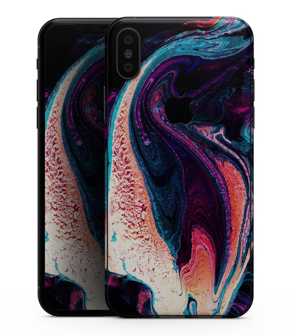 Liquid Abstract Paint V38 - iPhone XS MAX, XS/X, 8/8+, 7/7+, 5/5S/SE Skin-Kit (All iPhones Available)