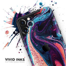 Liquid Abstract Paint V38 - Protective Skin Wrap & Decal – Compatible with iPhone SE to iPhone 17 Pro Max (All Models)
