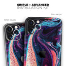 Liquid Abstract Paint V38 - Protective Skin Wrap & Decal – Compatible with iPhone SE to iPhone 17 Pro Max (All Models)