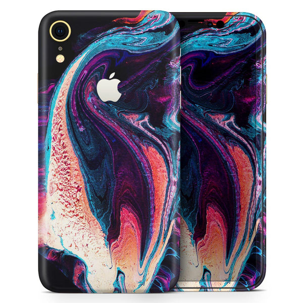 Liquid Abstract Paint V38 - Skin-Kit for the Apple iPhone XR, XS MAX, XS/X, 8/8+, 7/7+, 5/5S/SE (All iPhones Available)