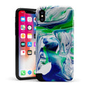 Liquid Abstract Paint V39 - iPhone X Swappable Hybrid Case