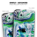 Liquid Abstract Paint V39 - Protective Skin Wrap & Decal – Compatible with iPhone SE to iPhone 17 Pro Max (All Models)