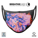 Liquid Abstract Paint V3 - Made in USA Mouth Cover Unisex Anti-Dust Cotton Blend Reusable & Washable Face Mask with Adjustable Sizing for Adult or Child