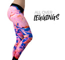 Liquid Abstract Paint V3 - All Over Print Womens Leggings / Yoga or Workout Pants