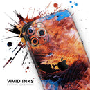 Liquid Abstract Paint V40 - Protective Skin Wrap & Decal – Compatible with iPhone SE to iPhone 17 Pro Max (All Models)