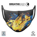 Liquid Abstract Paint V43 - Made in USA Mouth Cover Unisex Anti-Dust Cotton Blend Reusable & Washable Face Mask with Adjustable Sizing for Adult or Child