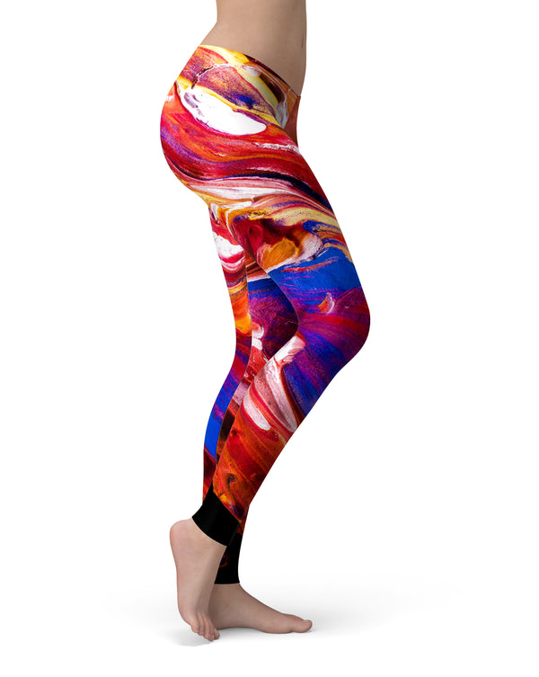 Liquid Abstract Paint V44 - All Over Print Womens Leggings / Yoga or Workout Pants