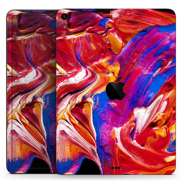 Liquid Abstract Paint V44 - Full Body Skin Decal for the Apple iPad Pro 12.9", 11", 10.5", 9.7", Air or Mini (All Models Available)