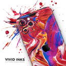 Liquid Abstract Paint V44 - Protective Skin Wrap & Decal – Compatible with iPhone SE to iPhone 17 Pro Max (All Models)