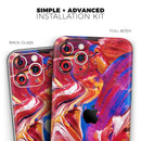 Liquid Abstract Paint V44 - Protective Skin Wrap & Decal – Compatible with iPhone SE to iPhone 17 Pro Max (All Models)