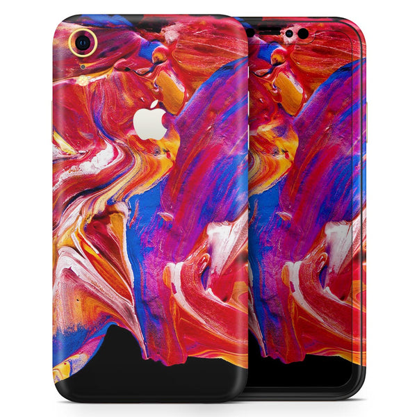 Liquid Abstract Paint V44 - Skin-Kit for the Apple iPhone XR, XS MAX, XS/X, 8/8+, 7/7+, 5/5S/SE (All iPhones Available)
