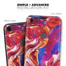Liquid Abstract Paint V44 - Skin-Kit for the Apple iPhone XR, XS MAX, XS/X, 8/8+, 7/7+, 5/5S/SE (All iPhones Available)