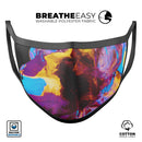 Liquid Abstract Paint V45 - Made in USA Mouth Cover Unisex Anti-Dust Cotton Blend Reusable & Washable Face Mask with Adjustable Sizing for Adult or Child