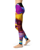 Liquid Abstract Paint V45 - All Over Print Womens Leggings / Yoga or Workout Pants