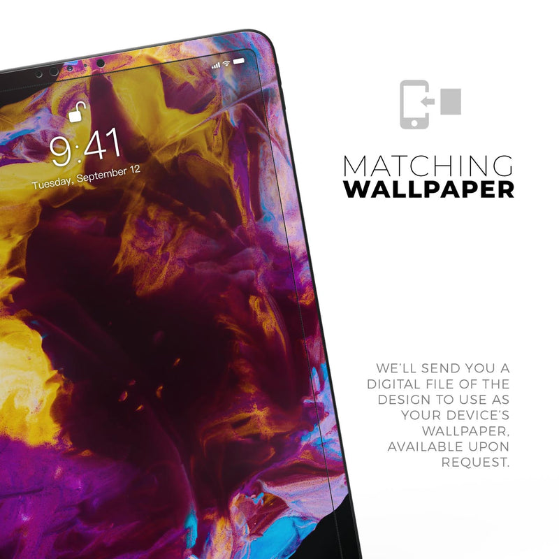 Liquid Abstract Paint V45 - Full Body Skin Decal for the Apple iPad Pro 12.9", 11", 10.5", 9.7", Air or Mini (All Models Available)