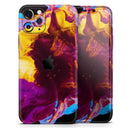 Liquid Abstract Paint V45 - Protective Skin Wrap & Decal – Compatible with iPhone SE to iPhone 17 Pro Max (All Models)