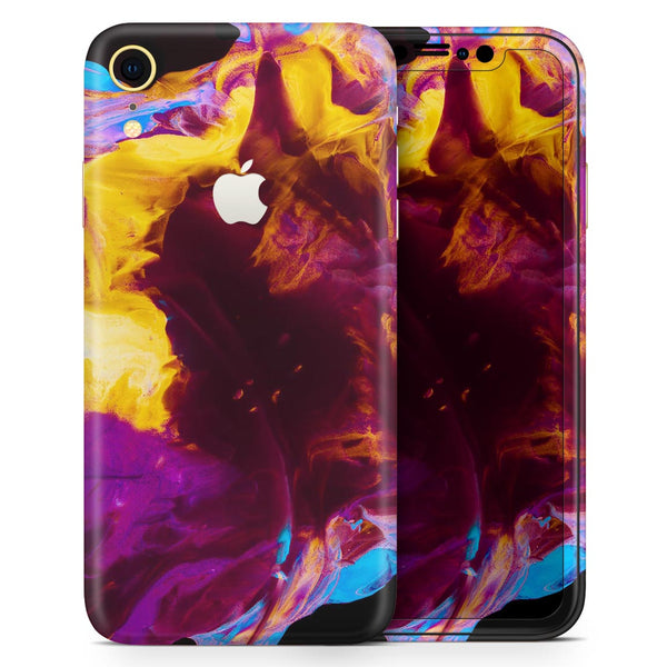 Liquid Abstract Paint V45 - Skin-Kit for the Apple iPhone XR, XS MAX, XS/X, 8/8+, 7/7+, 5/5S/SE (All iPhones Available)
