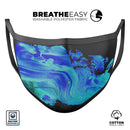 Liquid Abstract Paint V46 - Made in USA Mouth Cover Unisex Anti-Dust Cotton Blend Reusable & Washable Face Mask with Adjustable Sizing for Adult or Child