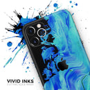 Liquid Abstract Paint V46 - Protective Skin Wrap & Decal – Compatible with iPhone SE to iPhone 17 Pro Max (All Models)