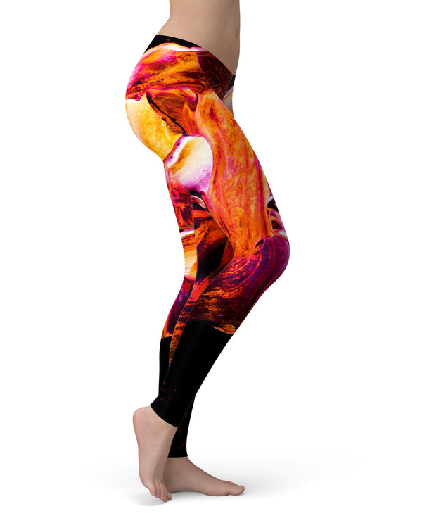 Liquid Abstract Paint V47 - All Over Print Womens Leggings / Yoga or Workout Pants
