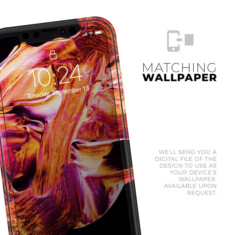 Liquid Abstract Paint V47 - Protective Skin Wrap & Decal – Compatible with iPhone SE to iPhone 17 Pro Max (All Models)