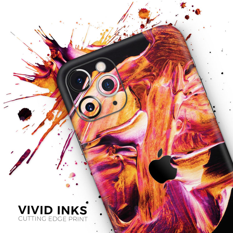 Liquid Abstract Paint V47 - Protective Skin Wrap & Decal – Compatible with iPhone SE to iPhone 17 Pro Max (All Models)