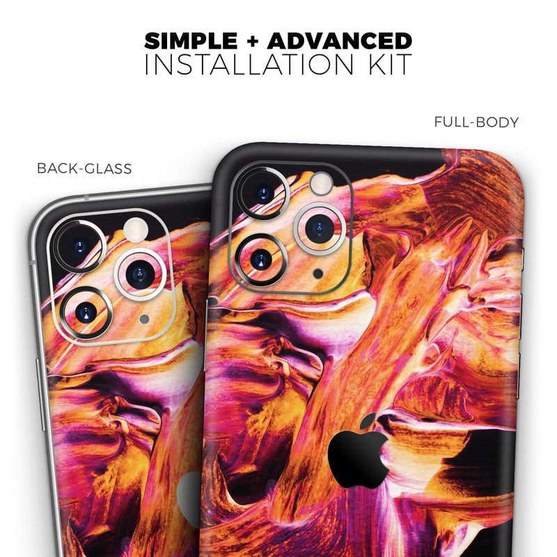 Liquid Abstract Paint V47 - Protective Skin Wrap & Decal – Compatible with iPhone SE to iPhone 17 Pro Max (All Models)